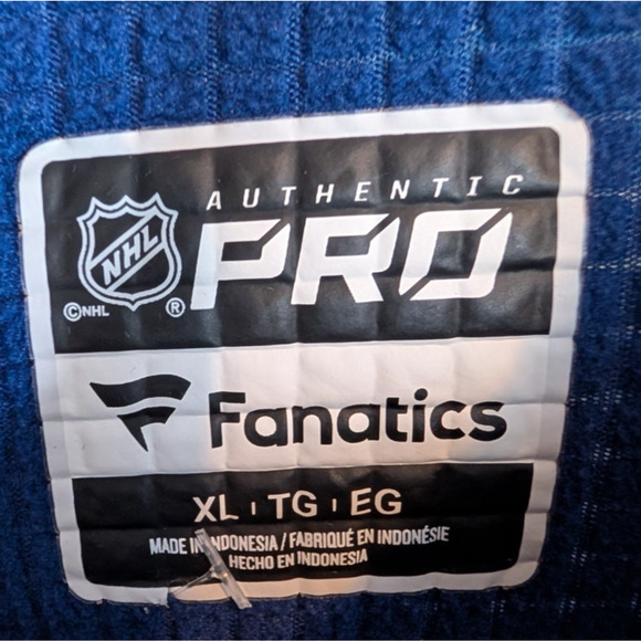 Fanatics Pro Rink Toronto Maple Leafs Mens Blue Quarter Zip Shirt XL Hockey NHL - Picture 7 of 11